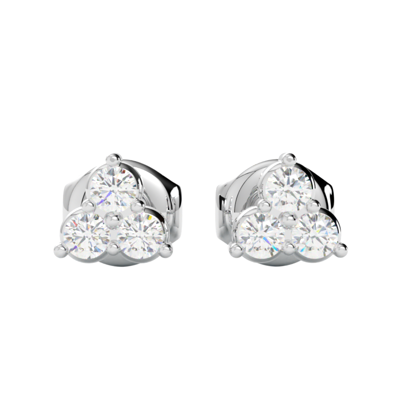 Kolczyki z diamentami Lumen – złoto białe 585 – GOLDPORT